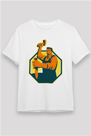 Heykeltıraş Beyaz Unisex Tişört T-Shirt - TişörtFabrikası