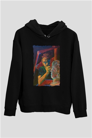 Heykeltıraş Siyah Unisex Kapüşonlu Sweatshirt