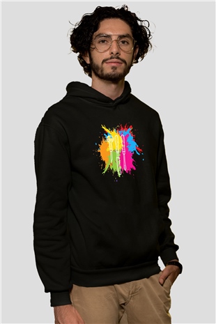 Heykeltıraş Siyah Unisex Kapüşonlu Sweatshirt