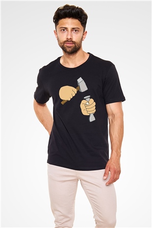 Heykeltıraş Siyah Unisex Tişört T-Shirt - TişörtFabrikası