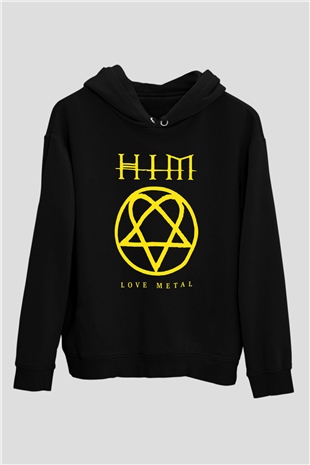 HIM Siyah Unisex Hoodie
