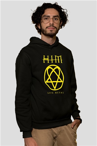 HIM Siyah Unisex Hoodie