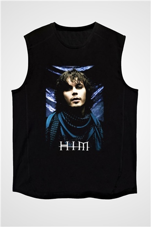 HIM Siyah Unisex Kolsuz Tişört