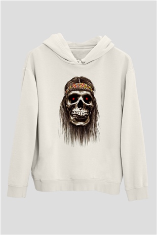 Hippi KurukafaBeyaz  Unisex Hoodie