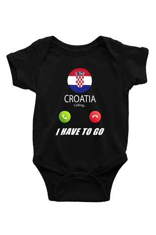 Hırvatistan Siyah Bebek Body - Zıbın