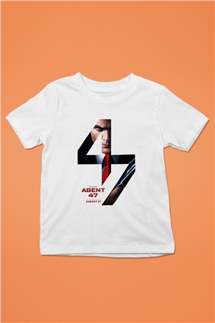 Hitman Baskılı Beyaz Unisex Çocuk Tişört