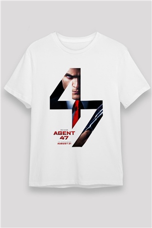 Hitman Beyaz Unisex Tişört T-Shirt