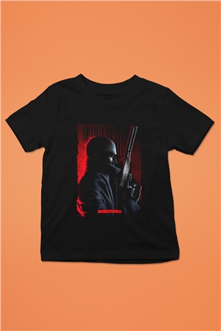 Hitman Siyah Unisex Çocuk Tişört