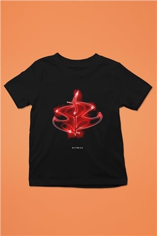 Hitman Siyah Unisex Çocuk Tişört