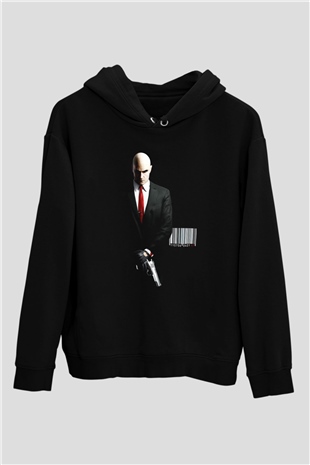 Hitman Siyah Unisex Hoodie
