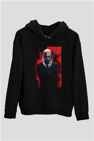 Hitman Siyah Unisex Hoodie