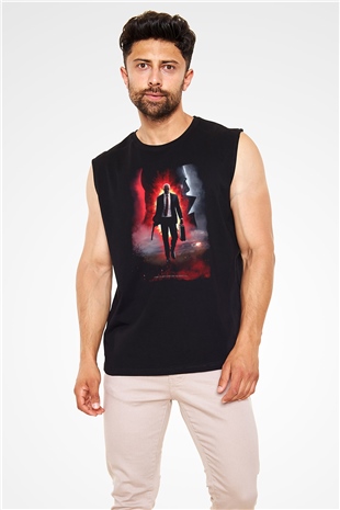 Hitman Siyah Unisex Kolsuz Tişört