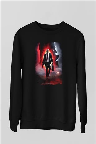 Hitman Siyah Unisex Sweatshirt