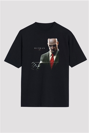 Hitman Siyah Oversize Tişört Oversize T-shirt