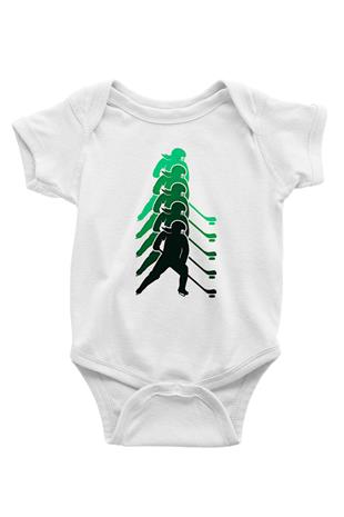 Hokey Baskılı Beyaz Bebek Body - Zıbın