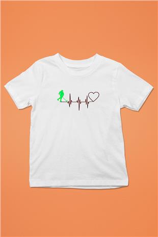 Hokey Baskılı Unisex Beyaz Çocuk Tişört - Tshirt