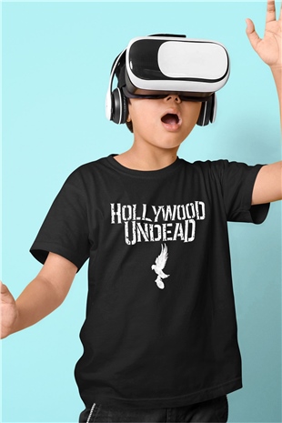 Hollywood Undead Baskılı Siyah Unisex Çocuk Tişört