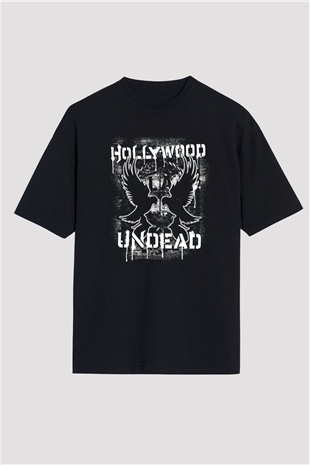 Hollywood Undead Siyah Unisex Oversize Tişört T-Shirt