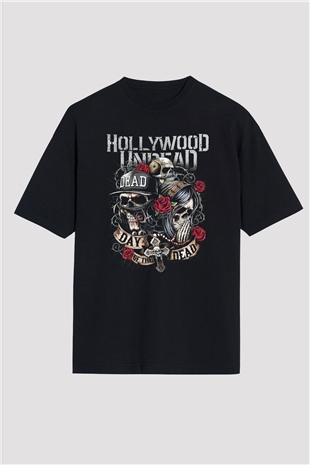 Hollywood Undead Siyah Unisex Oversize Tişört T-Shirt