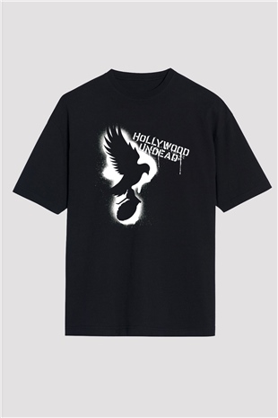Hollywood Undead Siyah Unisex Oversize Tişört T-Shirt