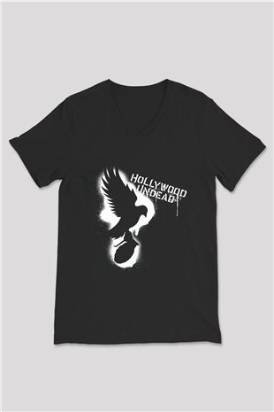Hollywood Undead Siyah Unisex V Yaka Tişört T-Shirt
