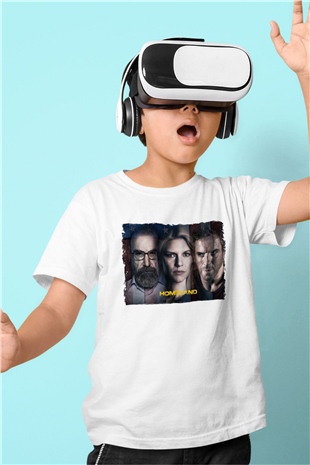 Homeland Beyaz Unisex Çocuk Tişört