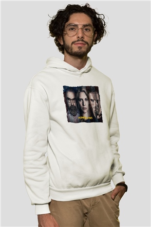 Homeland Beyaz Unisex Hoodie