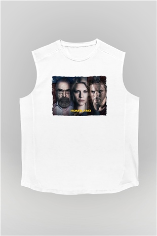 Homeland Beyaz Unisex Kolsuz Tişört