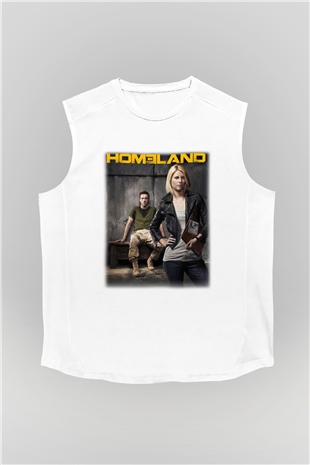 Homeland Beyaz Unisex Kolsuz Tişört