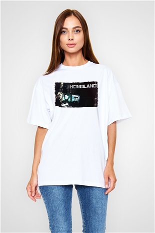 Homeland Beyaz Oversize Tişört Oversize T-shirt
