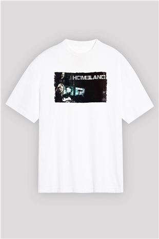 Homeland Beyaz Oversize Tişört Oversize T-shirt