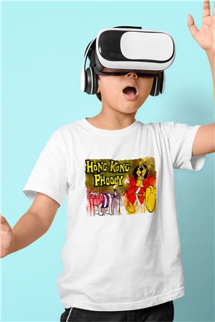 Hong Kong Phooey Beyaz Unisex  Çocuk Tişört
