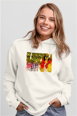 Hong Kong Phooey Beyaz Unisex Hoodie