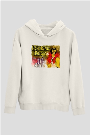 Hong Kong Phooey Beyaz Unisex Hoodie