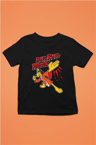 Hong Kong Phooey Siyah Unisex  Çocuk Tişört