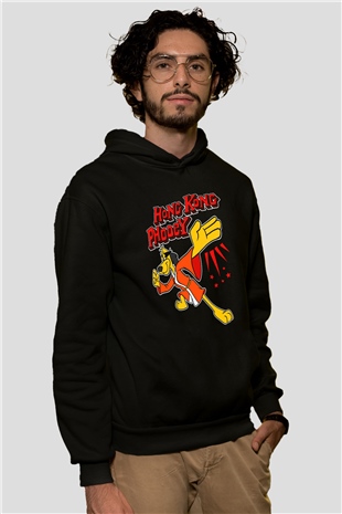 Hong Kong Phooey Siyah Unisex Hoodie