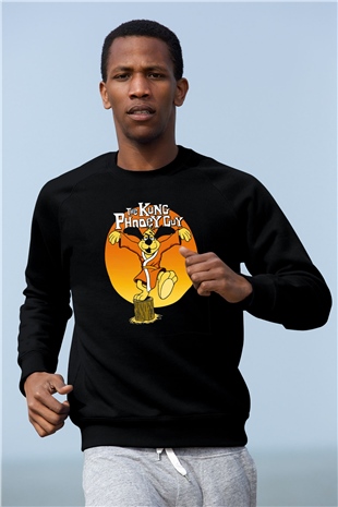 Hong Kong Phooey Siyah Unisex  Sweatshirt