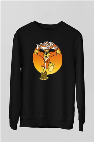 Hong Kong Phooey Siyah Unisex  Sweatshirt