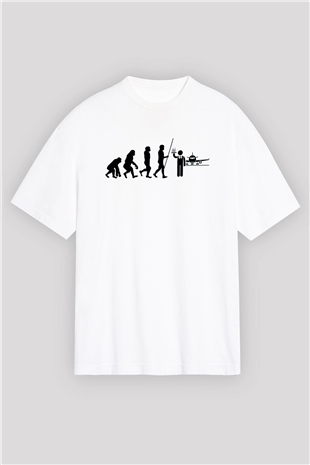 Hostes Beyaz Oversize Tişört Oversize T-shirt - TişörtFabrikası