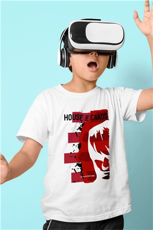 House of Cards Beyaz Unisex Çocuk Tişört