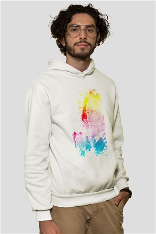 House of Cards Beyaz Unisex Hoodie