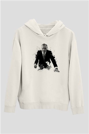 House of Cards Beyaz Unisex Hoodie