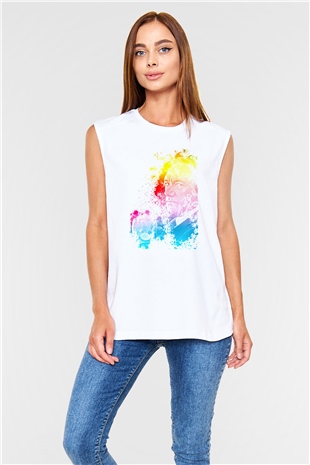 House of Cards Beyaz Unisex Kolsuz Tişört
