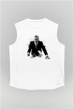 House of Cards Beyaz Unisex Kolsuz Tişört