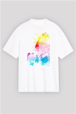 House of Cards Beyaz Oversize Tişört Oversize T-shirt