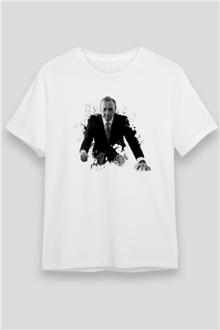 House of Cards Beyaz Unisex Tişört T-Shirt