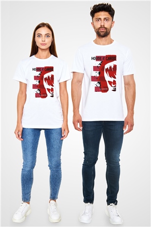 House of Cards Beyaz Unisex Tişört T-Shirt