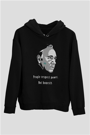 House of Cards Siyah Unisex Hoodie