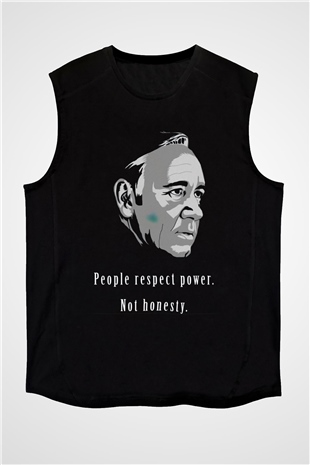House of Cards Siyah Unisex Kolsuz Tişört