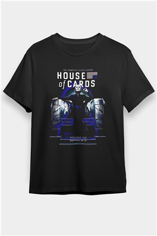House of Cards Siyah Unisex Tişört T-Shirt